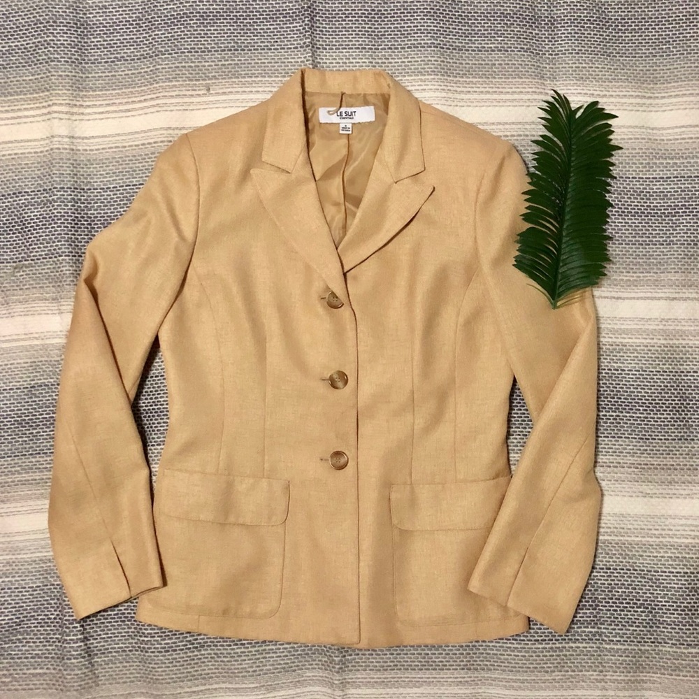 Le Suit Blazer Textured Blazer, Size  6